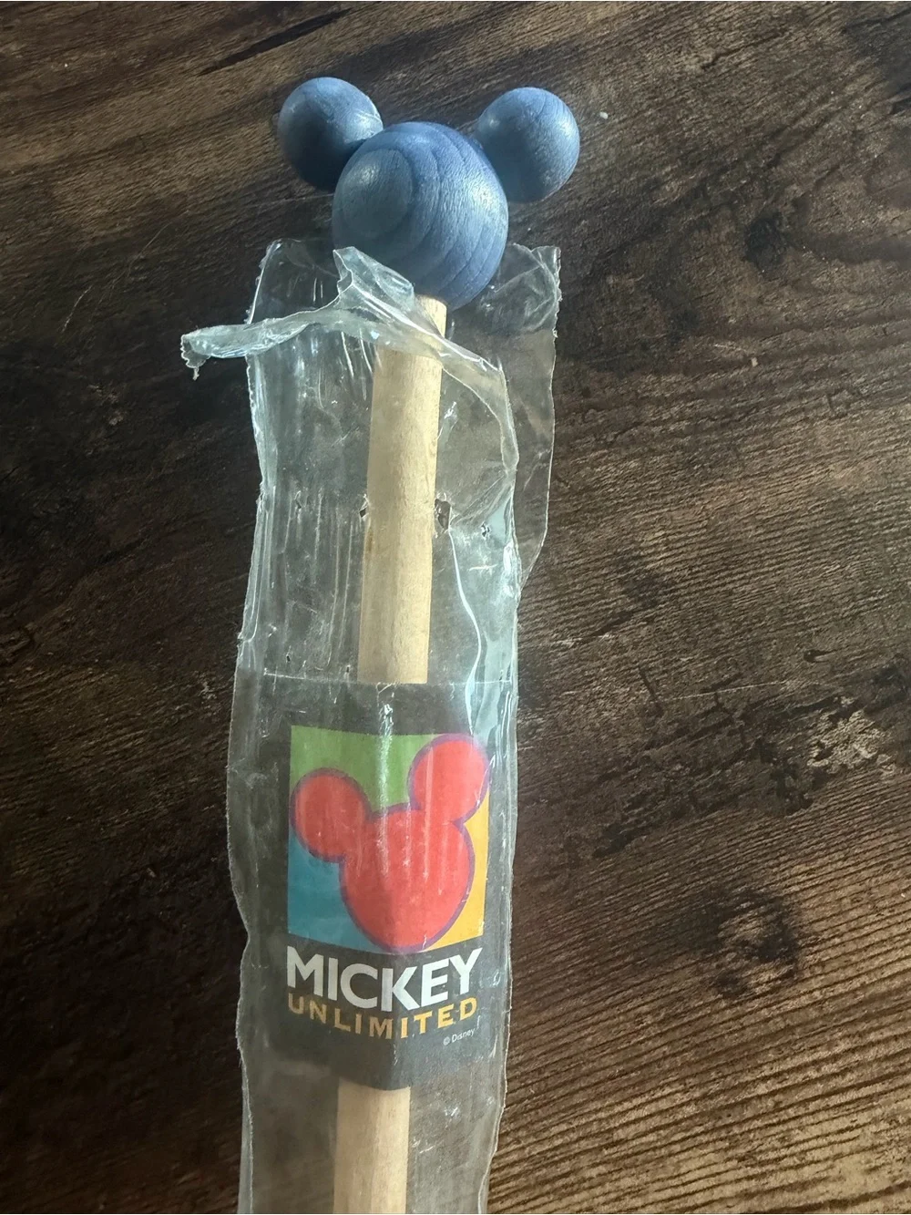 Disney Wooden Mickey Spoon Spatula with Blue Mickey Head
